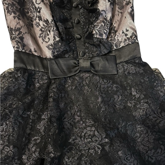 Jill Stuart Ruffled Lace SleeveLess WhimsiGoth Cocktail Dance Mini Dress Size 2 - Picture 5 of 13